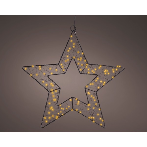 Figura microled estrella metal, exterior ø38 cm